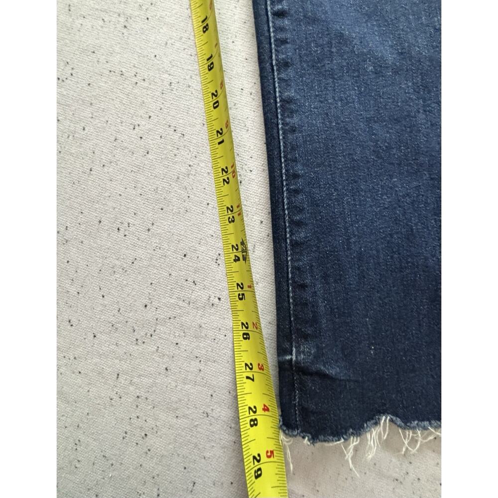 MOTHER The Hustler Ankle Fray Jeans Freebird Dark Wash Stretch Flare Sz 26 $228 - Picture 10 of 11
